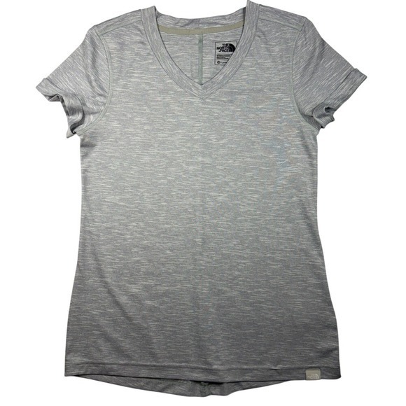 The North Face Tops - The‎ North Face Womens FlashDry V Neck Short Sleeve Athletic T Shirt Gray S P